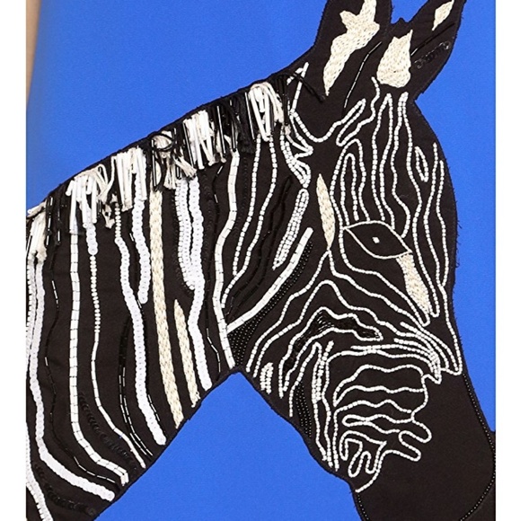 Alice Olivia Blue Zebra Dress - Sold Out Design - Picture 5 of 8